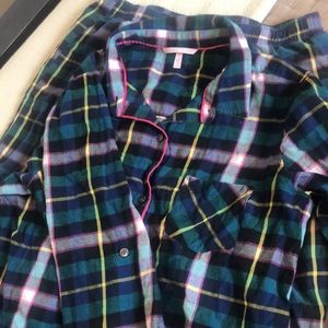Victoria’s Secret flannel button up pajama set